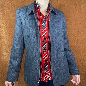 Gray wool jacket, size 10